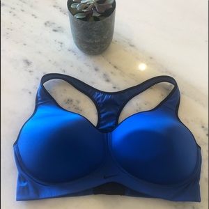Cobalt blue Nike dri fit work out bra